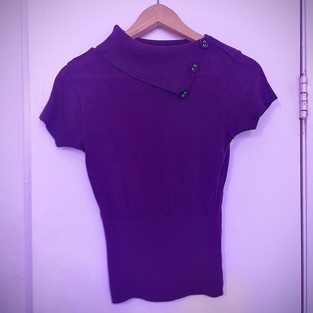 Purple BCX short sleeve sweater